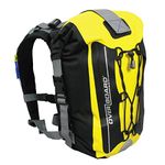 OverBoard Premium Waterproof Backpack | 20 Liter Floating Pack | 100% Waterproof Dry Bag with 2-Way Roll Top Sealing System (Yellow)