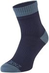 SEALSKINZ Unisex Waterproof Warm Weather Ankle Length Sock - Navy Blue, Large