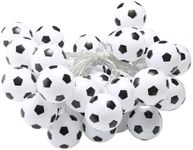 Uonlytech Football Soccer String Lights, 9.8Ft Football String Light Soccer Decor Fairy Lights for Boys Kids Room, Battery Operated Soccer Shape LED Fairy String Lights for Birthday Party Decor
