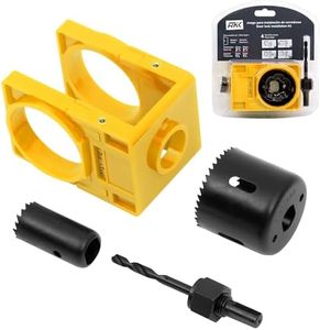 RKK Door Lock Installation Kit - Deadbolt & Door Knob Hole Saw Kit - Yellow