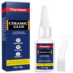 Ceramic Glue, 30g Porcelain Glue Repair, Super Glue for Pottery, Ceramic, Porcelain, Glass, Plastic, Metal, Rubber and DIY Craft