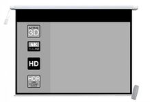 BIG VUE Motorized Projector Screen with ALR Grey Fabric | Electric Projection Screen | Home Theatre Screen with Remote Control (120 Inch, 4:3 Ratio)