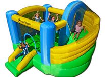 Island Hopper Curved Double Slide Recreational Bounce House