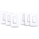 Kasa Smart Single Pole Dimmer Switch (HS220P3) and Light Switch (HS200P3) by TP-Link - 2.4GHz Wi-Fi, Works with Alexa and Google Home, UL Certified, 6-Pack