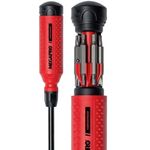 Megapro Tamperproof Security Screwdriver Set - 15 in 1 Multi-Bit Screwdriver with ¼” Hex Shaft for Hex, Spanner, Torx - Compact Security Bit Set w/Retractable Cartridge - Multipurpose Screwdriver