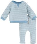 Mud Pie Baby Blue Stripe Outfit; 3-6M