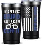 Fufandi Police Officer Gifts - Academy Graduation Gifts for Police -Birthday Fathers Day Gift for Dad, Men, Policeman - Tumbler Cup 20oz