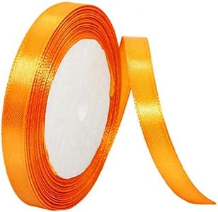Nastro arancione da 10 mm per confezioni regalo, nastro di raso a doppia faccia da 22 m, colore arancione, nastro in poliestere, bouquet, decorazioni per torte e feste di nozze