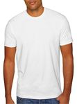 Next Level Apparel Men's Premium Fitted Sueded Crewneck T-Shirt - White 6410 L