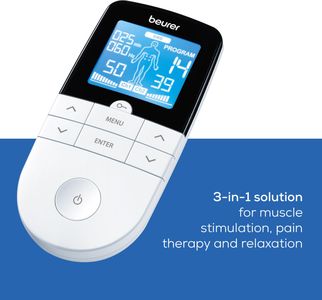 Beurer EM49 Digital TENS & EMS Machine – 3-in-1 Pain Relief, 70 Programs, 2 Channels