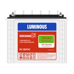 Luminous Red Charge RC 18000 150 Ah, Recyclable Tall Tubular Inverter Battery for Home, Office & Shops (Blue & White)