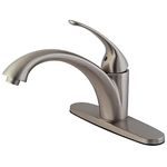 KINGSTON BRASS KS6578VLLS Vantage Single Handle Kitchen Faucet Without Sprayer 9" Spout Reach, Satin Nickel