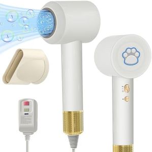 Hair Dryer - Quiet High Speed Portable 200 Million Negative Ionic Blow Dryer for Improve Hair Shine & Smoothness, Low Noise Thermo-Control Hair Dryer with Nozzle, Lightweight for Home and Travel