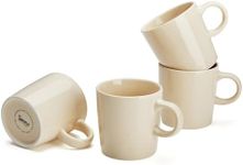 Sweese 3.5oz Porcelain Espresso Cups Set of 4, Mini Coffee Mugs Demitasse Cups - Beige