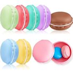 8 Pcs Giant Macaron Storage Case Large Macaron Jewelry Storage Box Colorful Candy Jewelry Pill Organizer Macaron Shape Cute Pill Container for Earrings Necklaces Candy Decor Party Favor, 8 Colors