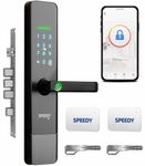 Speedy WiFi Enabled Smart Door Lock for Main Door with 5 in 1 Access | Biometric, 2 Emergency Keys | (No Extra Gateway Required) | 2-Year Warranty & Free Installation by Brand