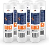 Aquaboon 5 Micron 10 x 2.5 Sediment Filter Replacement - Whole House Filter Cartridge Compatible with Water Filters - P5, AP110, WHKF-GD05, 6 Pack