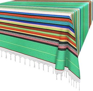 84 X 59 Inch Mexican Serape Blanket Bay Window Blanket, Mexican Tablecloth Serape Tatami Blanket Bed Blanket Table Cover Tapestry Blanket Picnic Mat for Mexican Party Wedding Decorations