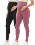 Buttergene Women's Maternity Leggings Over The Belly Pregnancy Active Wear Workout Yoga Tights Pants