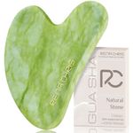 Rena Chris Gua Sha Facial Tools, Natural Jade Gua Sha Stone, Face Guasha Tool for Jawline Sculpting and Puffiness Reducing, Guasha Massage Tool, Skin Care Gift - Mint Green
