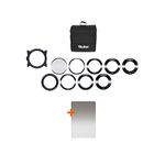 Rollei Mark II Filter holder Starter Kit I Plug-in filter system for 100mm square filter, incl. Soft GND8 & CPL filter, lens adapter 52 - 82mm, filter bag