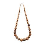 Nanalou Wooden Beads Necklace, Wood, wood