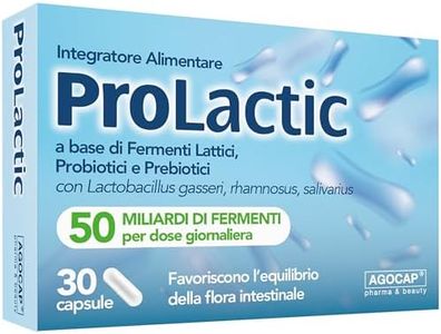 FERMENTI LATTICI PROBIOTICI - 50 MLD CFU con lactobacillus gasseri, salivarius e rhamnosus. Fermenti Lattici con Multi Enzimi e Camomilla. Fermenti lattici Probiotici per intestino per intestino pigro