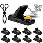 8 Pack Mouse Trap with 1 Clamp, Mouse Traps Indoor and Outdoor, Safe and Effective Small Mice Traps, Easy to Set, Empty and Reset