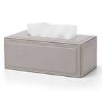 Vlando Retangle Tissue Box Holder PU Leather Facial Tissue Cover Box Organzier for Home Room Office Car