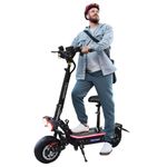 Electric Scooter Adults,5600W Dual Motors Range 50 Miles,Electric Scooter Adults 50 MPH, 60V 27Ah Large Capacity Battery, 11" Off Road Tires Scooter with Seat Max Load 550lbs Electric Scooter