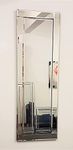 Biznest Full Length Silver Glass Framed Bevelled Wall Mirror (16"x48")