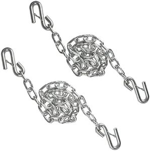 AYMMIC 1/4'' x 48''Trailer Safety Chain with 2 Latches S Hook,3,500Lbs Capacity,G30,Secures Tow Vehicle to Trailer,for RV, Trailer, Truck,and Boat Towing