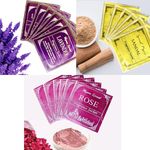 Mysore Sandal, Rose, and Lavender Sachets (Pack of 18) | Natural Sandalwood Powder | Eco-Friendly Pouches | Long-Lasting Fragrance for Wardrobes, Closets, and Drawers