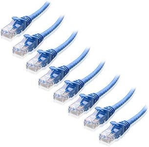 Cable Matters 8-Pack Snagless Short Cat 5e Ethernet Cable 1 ft (Cat 5 Ethernet Cable, Cat5e Cable, Cat 5e Cable, Cat5 Ethernet Cable, Internet Cable, Network Cable) in Blue