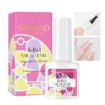 Saviland 8ml Gel Nail Glue - 6-IN-1 Nail Glue Extra Strong for Acrylic Tips Fakes Nail Tips, Nail Glue for Nail Repair Extension, Professional Super Strong Nail Glue for Broken Nails