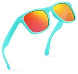 Retro Rewind Polarized Sunglasses for Men & Women - Anti-Glare UV400 Protection Men's & Women's Sun Glasses - Lightweight Vintage Shades with Shatterproof Polycarbonate Injected Frame