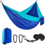 Outdoor Hammock Camping Hammocks Double hammock 270x 140cm,Ultralight Travel Hammock up to 300 kg,210T Parachute Nylon Hammock for Garden Beach (SLV3M)