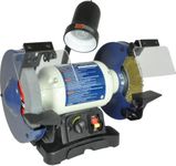 RIKON 80-800VS 8" 3/4 HP Variable Speed (2,000-3,400 RPM) Bench Grinder includes Pullout Water Tray for Cooling Work Pieces and Flexible LED Worklight