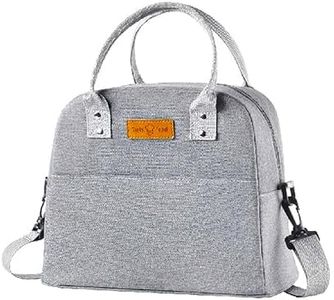 SLOSH Borsa Termica Pranzo Piccola Bambini Isolante Yogurt Picnic Ufficio Borsa Frigo Porta Alimenti Bambini Adulto Donna Lunch Bag Lavoro (Grigio10L)