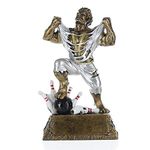 Decade Awards Monster Bowler Trophy | Beast Bowling Award - 6.5 Inch Tall - Engraved Plate on Request