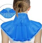 Neck Ice Pack, Large Ice Pack for Neck and Shoulder, Reusable Ice Pack for Injuries, Upper Back Pain Relief, Flexible Gel Wrap for Swelling, Bruises, Surgery, Relief Therapy