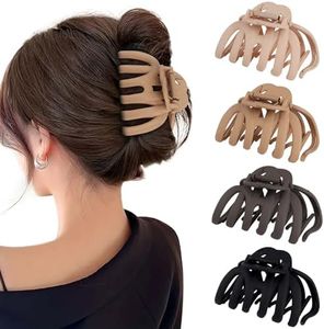 Kavya 4 Pince Cheveux Femme Octopus Pinces à Cheveux 9,5 CM Grande Hair Clip Antidérapantes Claw Clip Pour Cheveux épais Accessoires Cheveux Femme