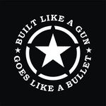 ARWY Bullet Gun Logo Bullet Sticker- Classic 350 Bike,Chaise,Rear,Sides,Bumper Sportive Sticker_AR12(White)