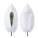 2 Packs Plant Covers Tree Protection 71" x 62" Large Frost Cloth Bag Shrub Jackets Protectors with Zipper Drawstring Reusable Outdoor Lemon Tree Cover Blankets for Summer Winter Animal Protection