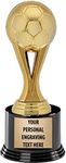 Crown Awards Soccer Trophies with Custom Engraving, 7.25" Personalized Gold Iconz Soccer Ball Trophy On Deluxe Round Base 1 Pack Prime