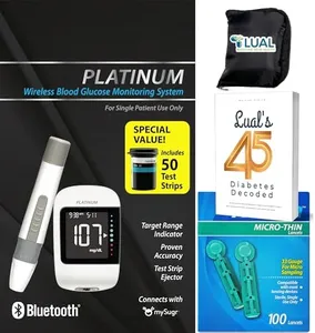 Reli On Platinum Monitor Kit, Bluetooth Wireless Meter. Relion Platinum Test Strips 50 Count include | Blood Glucose Monitor Kit Bundle with 45 Diabetes Decoded