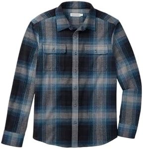 Fair Harbor The Ultra-Stretch Dunewood Flannel –– Men's High Performance Flannel –– Breathable, Multifunctional, 4-Way Stretch Knit Fabric
