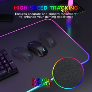 Hcman RGB Large Gaming Mouse Pad – Extended LED Soft Desk Mat