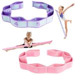 Zuimei 2Pcs Stretching Bands Yoga Straps for Stretching Yoga Stretching Strap with 8 Adjustable Loops,Leg Stretcher Strap Yoga Pull Strap Flexstrap for Pilates,Dance,Gymnastics Exercise