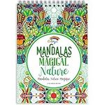 Mandala Adult Colouring Books by Colorya - A4 Size - Mandalas Magical Nature Colouring Book for Adults - Premium Quality Paper, No Medium Bleeding, One-Sided Printing